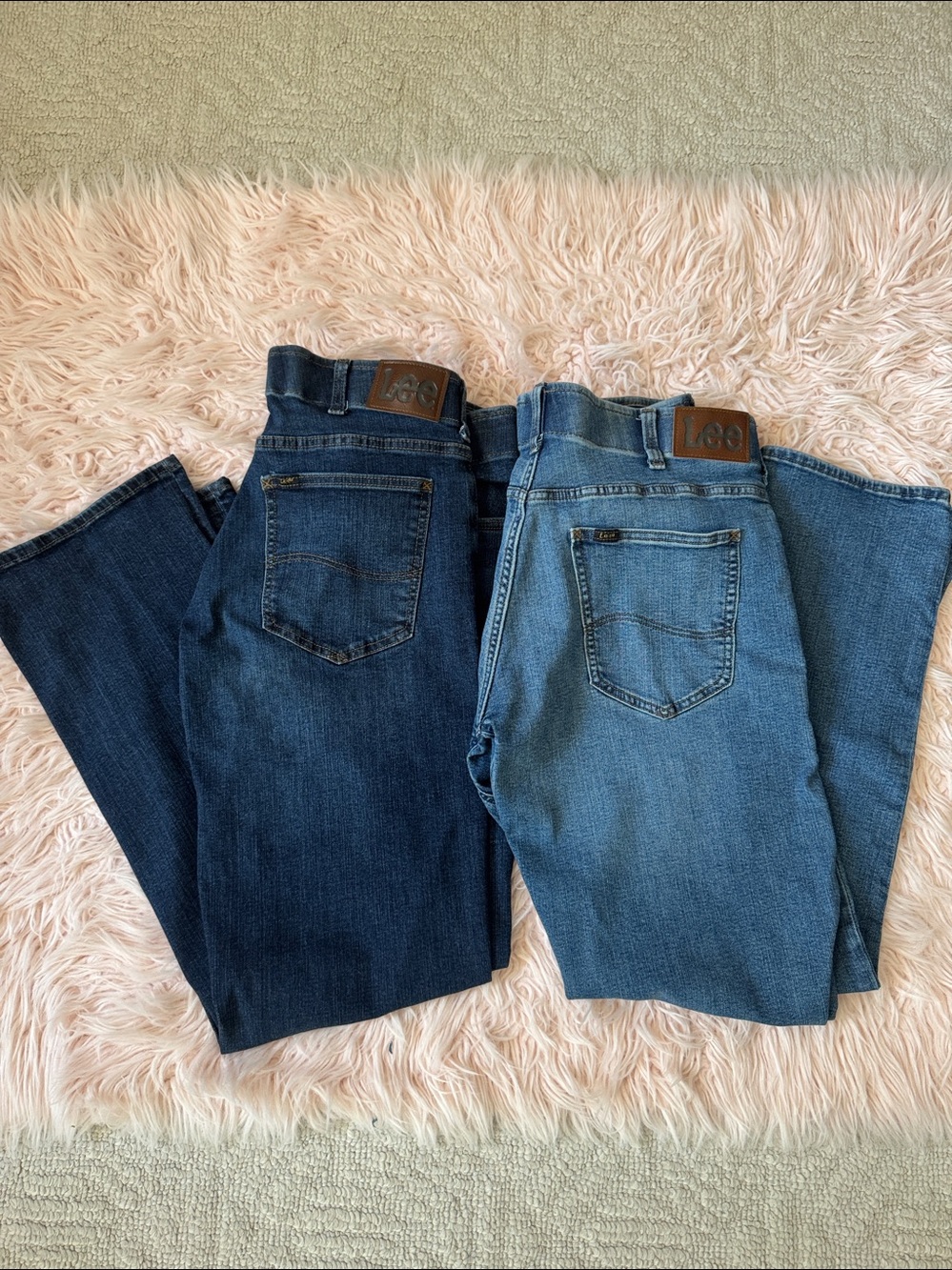 Lee Men’s Relaxed Jeans Duo — Dark Blue & Medium Blue 34x32"